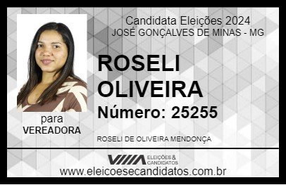 Candidato ROSELI OLIVEIRA 2024 - JOSÉ GONÇALVES DE MINAS - Eleições