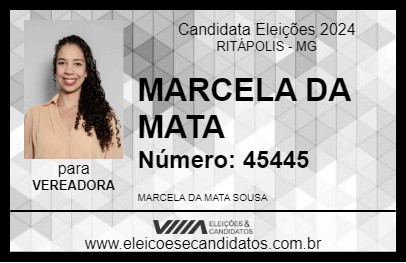 Candidato MARCELA DA MATA 2024 - RITÁPOLIS - Eleições