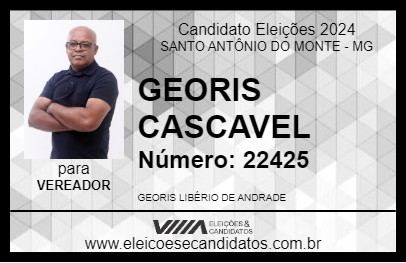 Candidato GEORIS CASCAVEL 2024 - SANTO ANTÔNIO DO MONTE - Eleições