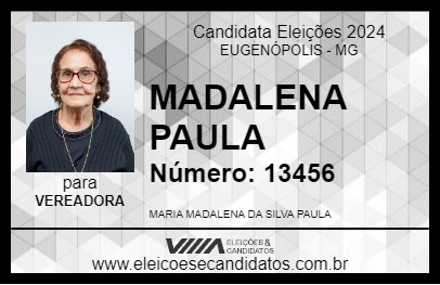 Candidato MADALENA PAULA 2024 - EUGENÓPOLIS - Eleições