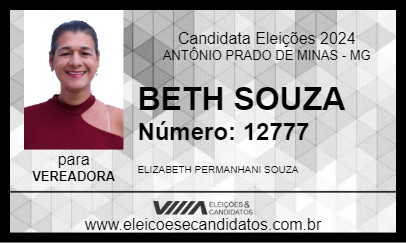 Candidato BETH SOUZA 2024 - ANTÔNIO PRADO DE MINAS - Eleições