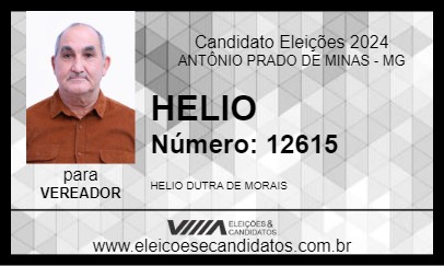 Candidato HELIO 2024 - ANTÔNIO PRADO DE MINAS - Eleições