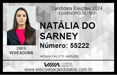 Candidato NATÁLIA DO SARNEY 2024 - EUGENÓPOLIS - Eleições