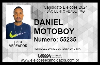 Candidato DANIEL MOTOBOY 2024 - SÃO BENTO ABADE - Eleições