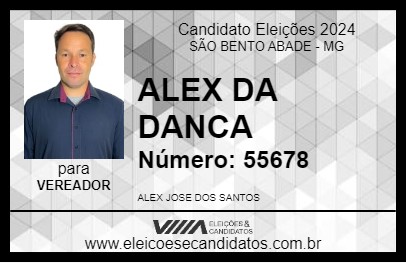 Candidato ALEX DA DANCA 2024 - SÃO BENTO ABADE - Eleições