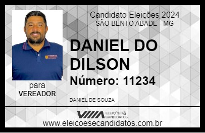 Candidato DANIEL DO DILSON 2024 - SÃO BENTO ABADE - Eleições