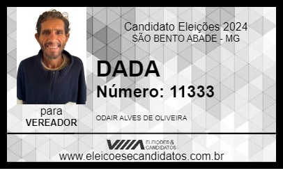 Candidato DADA 2024 - SÃO BENTO ABADE - Eleições