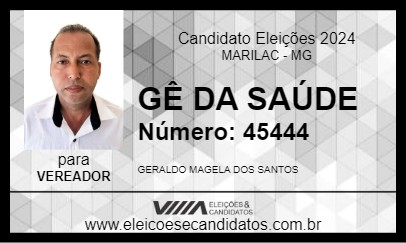 Candidato GÊ DA SAÚDE 2024 - MARILAC - Eleições