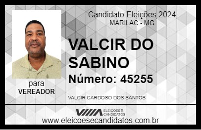 Candidato VALCIR DO SABINO 2024 - MARILAC - Eleições