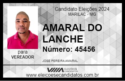 Candidato AMARAL DO LANCHE 2024 - MARILAC - Eleições