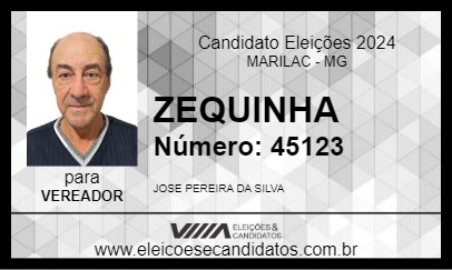 Candidato ZEQUINHA 2024 - MARILAC - Eleições