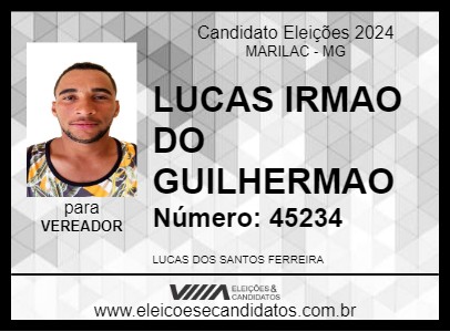 Candidato LUCAS IRMAO DO GUILHERMAO 2024 - MARILAC - Eleições