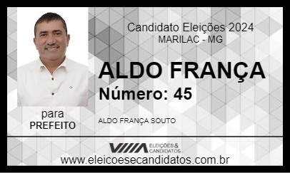 Candidato ALDO FRANÇA 2024 - MARILAC - Eleições