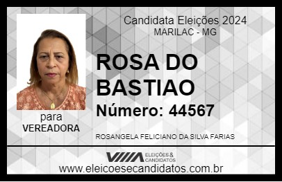 Candidato ROSA DO BASTIAO 2024 - MARILAC - Eleições