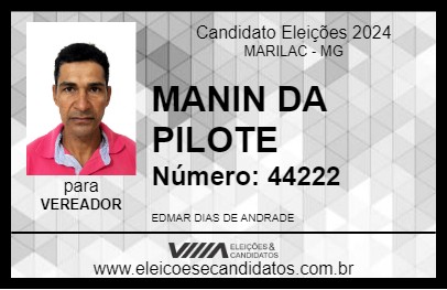 Candidato MANIN DA PILOTE 2024 - MARILAC - Eleições