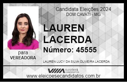 Candidato LAUREN LACERDA 2024 - DOM CAVATI - Eleições