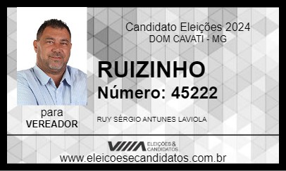 Candidato RUIZINHO 2024 - DOM CAVATI - Eleições