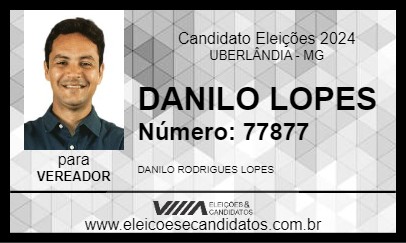 Candidato DANILO LOPES 2024 - UBERLÂNDIA - Eleições