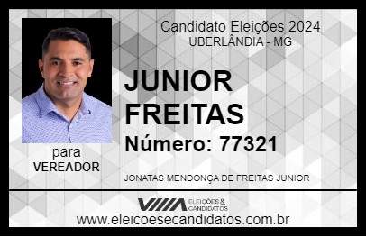 Candidato JUNIOR FREITAS 2024 - UBERLÂNDIA - Eleições