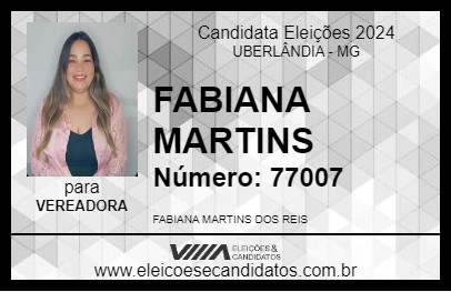 Candidato FABIANA MARTINS 2024 - UBERLÂNDIA - Eleições