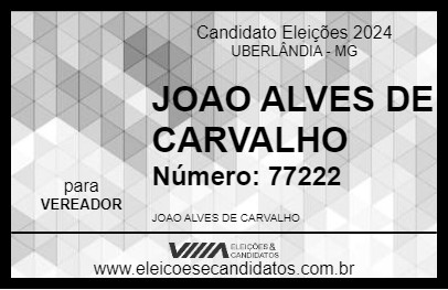 Candidato JOAO ALVES DE CARVALHO 2024 - UBERLÂNDIA - Eleições