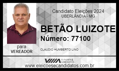 Candidato BETÃO LUIZOTE 2024 - UBERLÂNDIA - Eleições