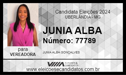 Candidato JUNIA ALBA 2024 - UBERLÂNDIA - Eleições