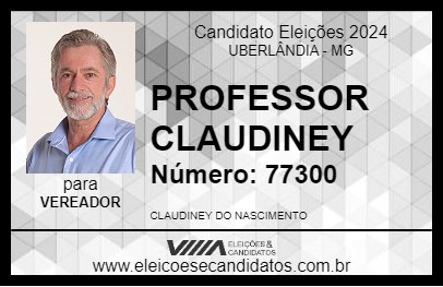 Candidato PROFESSOR CLAUDINEY 2024 - UBERLÂNDIA - Eleições