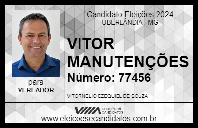 Candidato VITOR MANUTENÇÕES 2024 - UBERLÂNDIA - Eleições