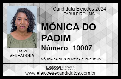 Candidato MÔNICA DO PADIM 2024 - TABULEIRO - Eleições