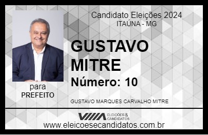 Candidato GUSTAVO MITRE 2024 - ITAÚNA - Eleições