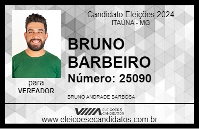 Candidato BRUNO BARBEIRO 2024 - ITAÚNA - Eleições