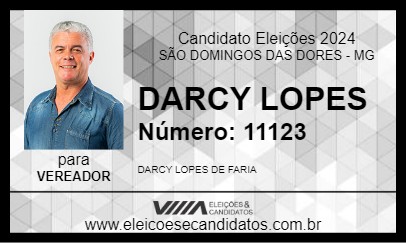 Candidato DARCY LOPES 2024 - SÃO DOMINGOS DAS DORES - Eleições