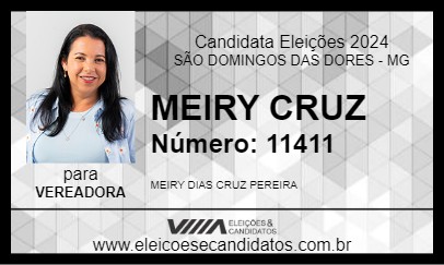 Candidato MEIRY CRUZ 2024 - SÃO DOMINGOS DAS DORES - Eleições