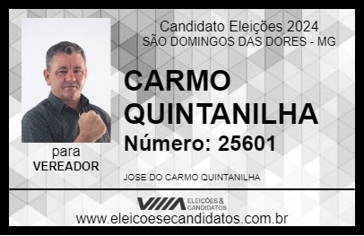 Candidato CARMO QUINTANILHA 2024 - SÃO DOMINGOS DAS DORES - Eleições