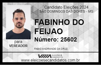 Candidato FABINHO DO FEIJAO 2024 - SÃO DOMINGOS DAS DORES - Eleições