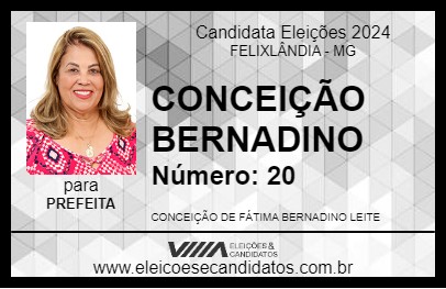 Candidato CONCEIÇÃO BERNADINO 2024 - FELIXLÂNDIA - Eleições