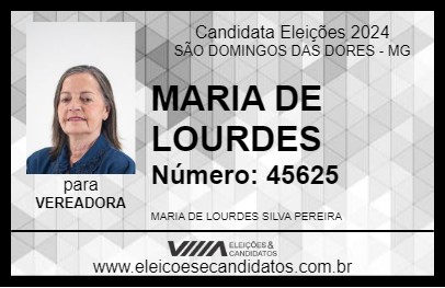 Candidato MARIA DE LOURDES 2024 - SÃO DOMINGOS DAS DORES - Eleições