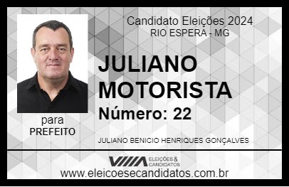 Candidato JULIANO MOTORISTA 2024 - RIO ESPERA - Eleições