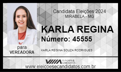 Candidato KARLA REGINA 2024 - MIRABELA - Eleições