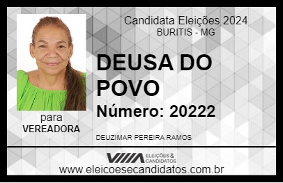 Candidato DEUSA DO POVO 2024 - BURITIS - Eleições