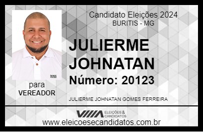 Candidato JULIERME JOHNATAN 2024 - BURITIS - Eleições