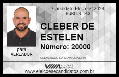 Candidato CLEBER DE ESTELEN 2024 - BURITIS - Eleições