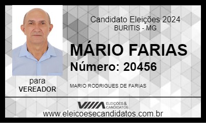 Candidato MÁRIO FARIAS 2024 - BURITIS - Eleições