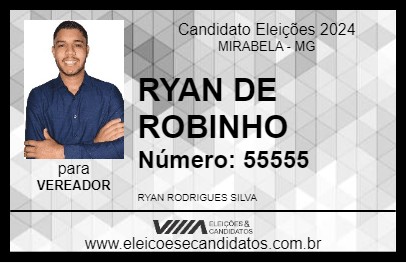 Candidato RYAN DE ROBINHO 2024 - MIRABELA - Eleições