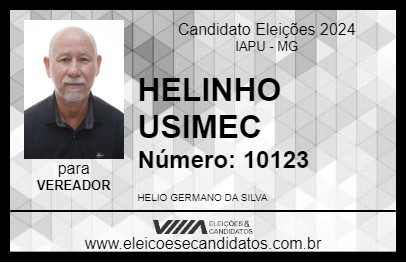 Candidato HELINHO USIMEC 2024 - IAPU - Eleições