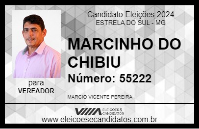 Candidato MARCINHO DO CHIBIU 2024 - ESTRELA DO SUL - Eleições