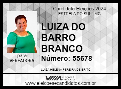 Candidato LUIZA DO BARRO BRANCO 2024 - ESTRELA DO SUL - Eleições