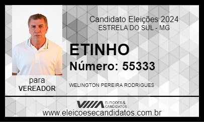 Candidato ETINHO 2024 - ESTRELA DO SUL - Eleições