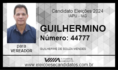 Candidato GUILHERMINO 2024 - IAPU - Eleições